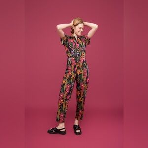 Mixed by Nasrin Classic Jumpsuit in Orchid Floral Pink M